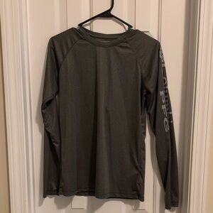 Columbia Dark Gray Long Sleeve Shirt with Sleeve Logo